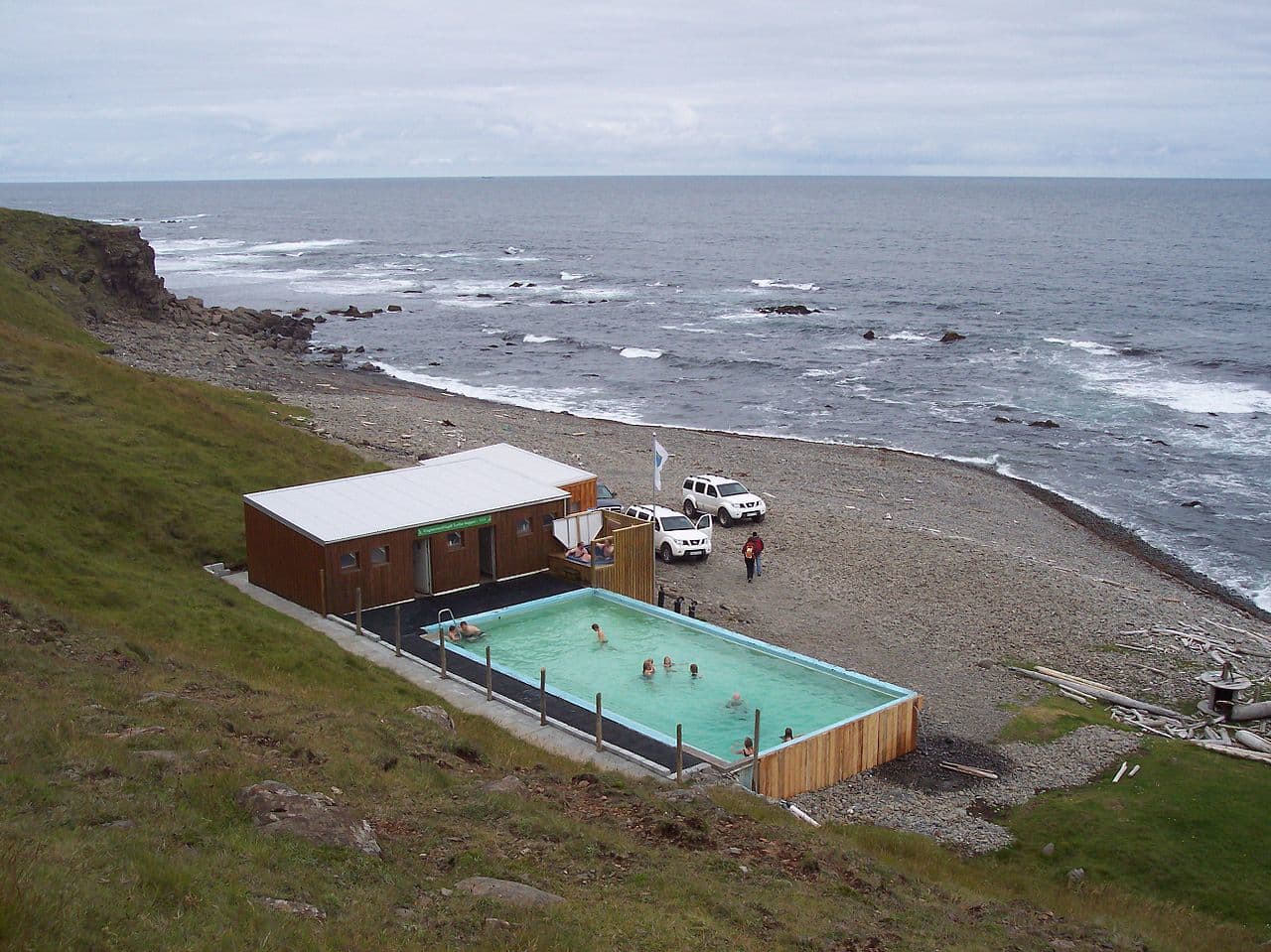 Krossneslaug pool on a remote Westfjords coastline
