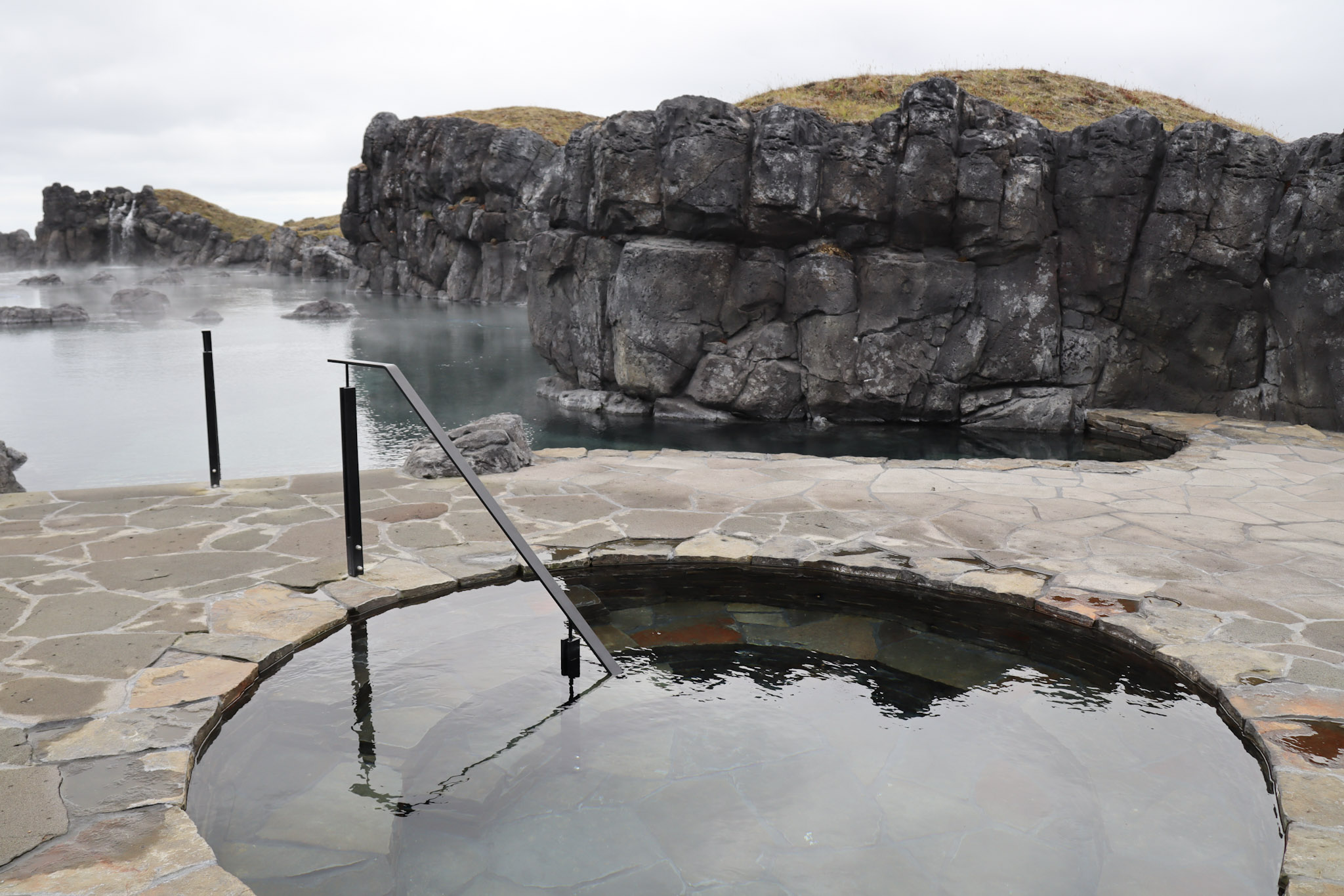 Sky Lagoon cold plunge and geothermal pool area near Reykjavík
