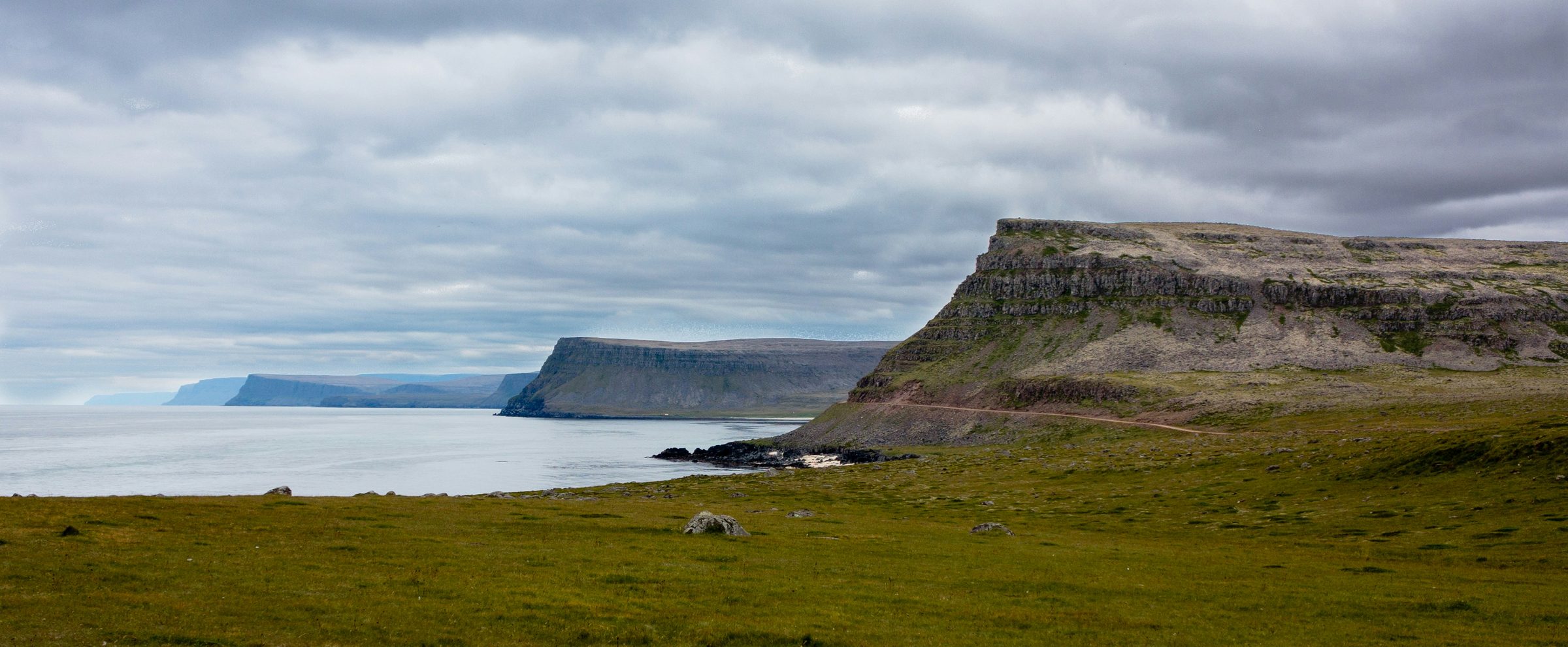 Dramatic cliffs in the Westfjords of Iceland