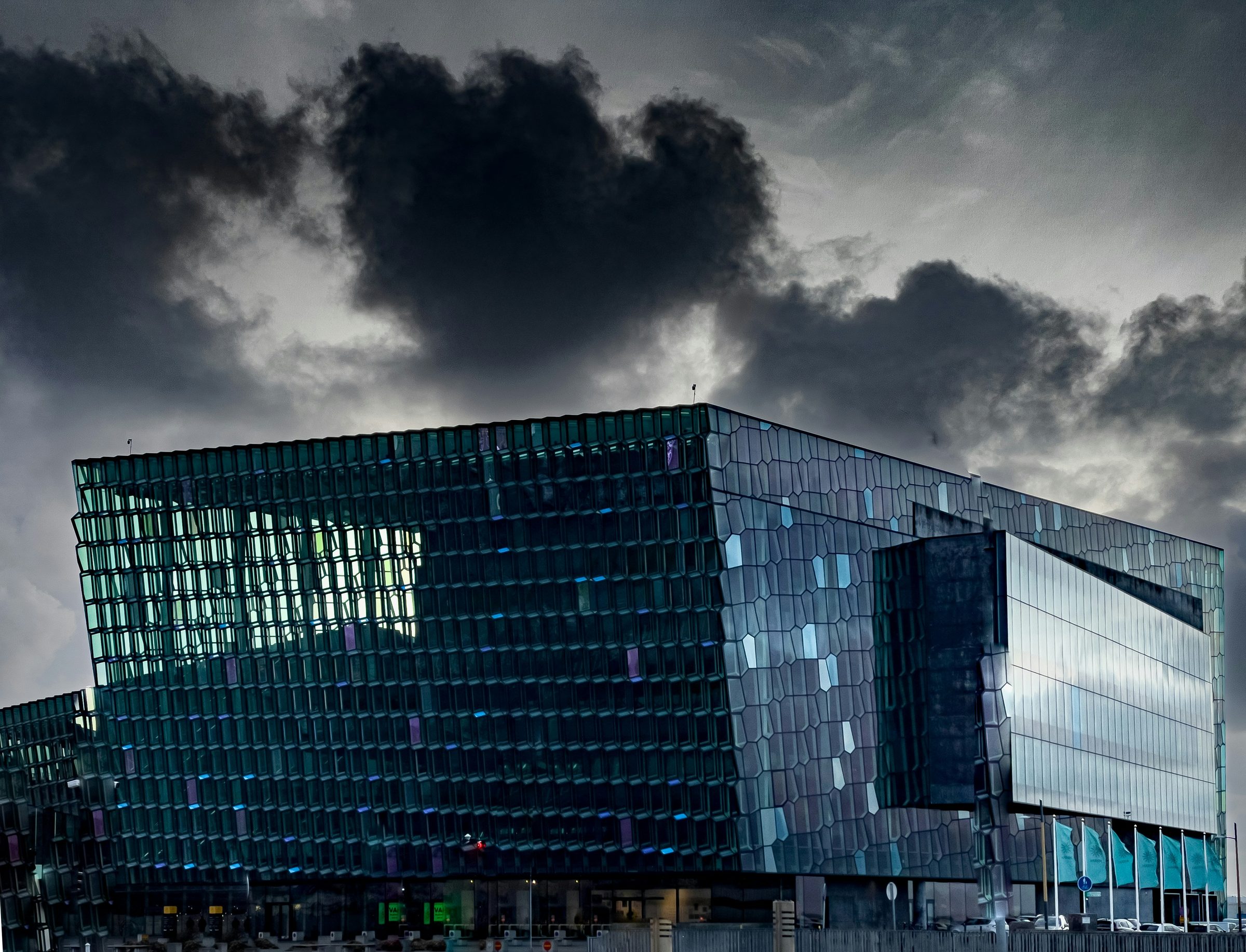 Harpa concert hall on the Reykjavík harbour