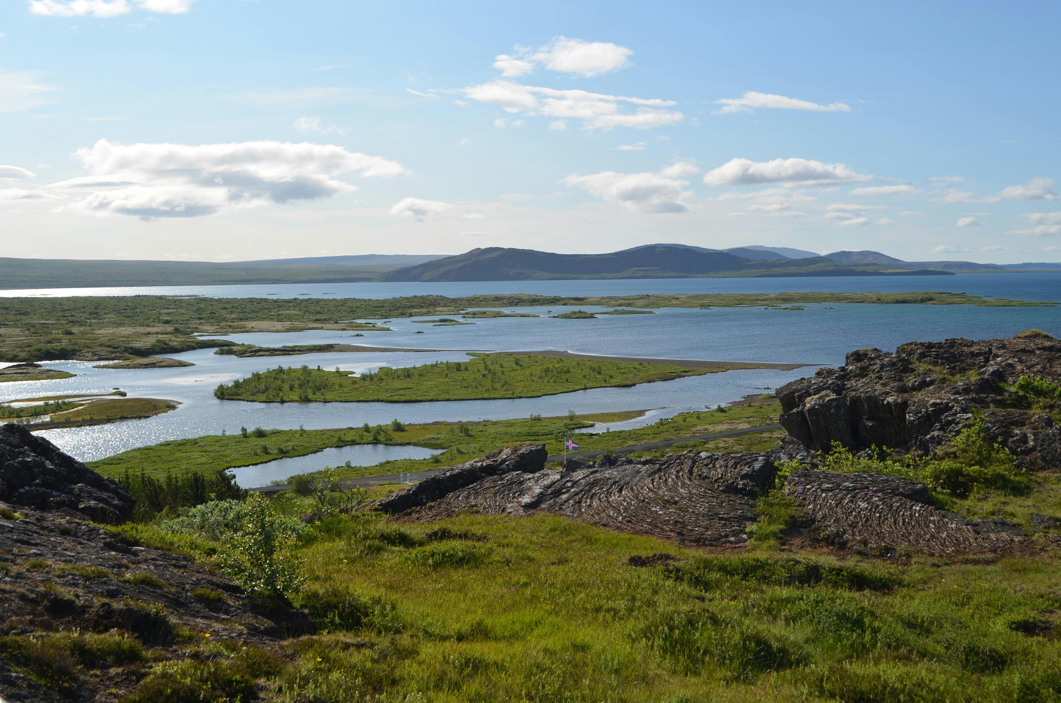 Þingvallavatn lake — Iceland's largest natural lake — seen from Þingvellir